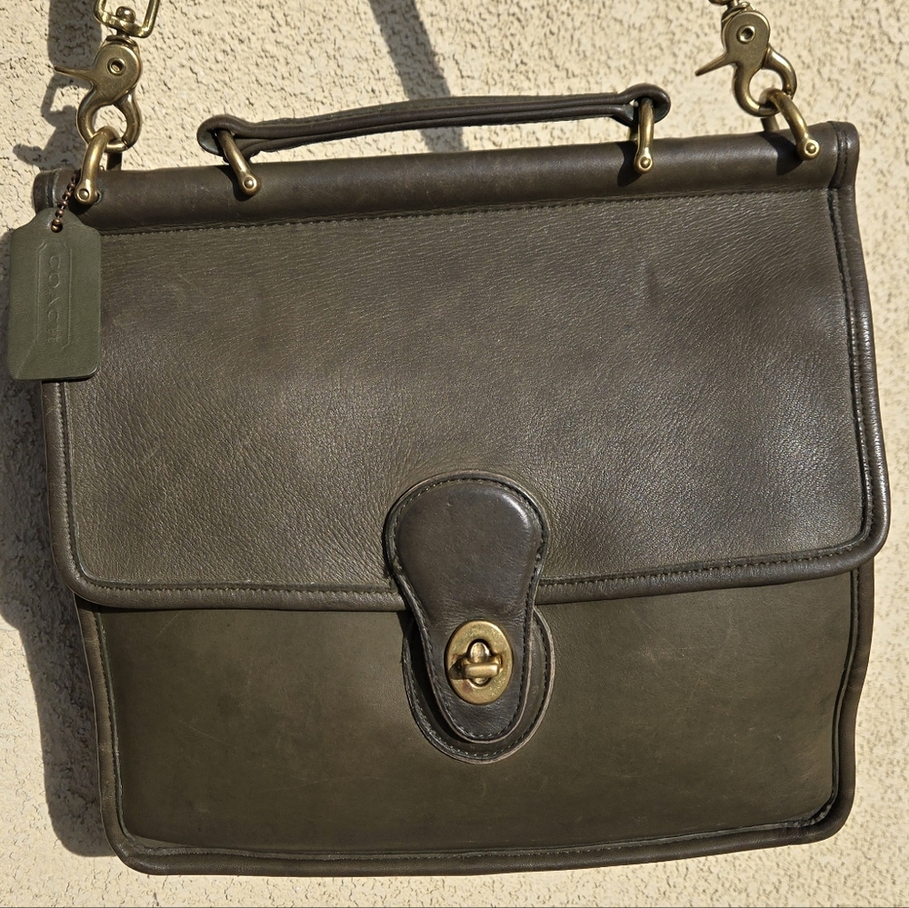 Coach 9927 Willis Green Loden Olive Bag Purse Crossbody Vintage Hangtag - Picture 7 of 16